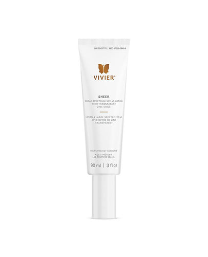 Bottle of Vivier Sheer Broad Spectrum SPF 45
